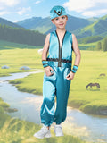 Boys Blue Costume Set with Gold Trims for Halloween & Christmas Party