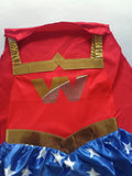 Girls Red Dress & Cape Costume Set for Halloween & Festival Performance