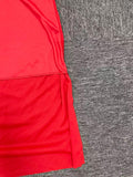 1pc Bright Red Dress with Printed Pattern on Front, 1pc Black Waistband, Soft And Comfortable Fabric, Easy And Fashionable Design. Girls' Halloween And Various Carnival Holiday Sets