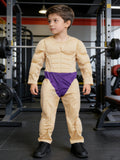 Boys' Jumpsuit: Muscle Jumpsuit, Contrast Color Waist Design, Boys' Halloween Party, Christmas And Various Carnival Holiday Costumes