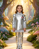 Kids Tin Man The Wizard of Oz Silver Costume Set
