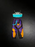 Girls adventure costume set includes floral print cami crop top and color block long pants. Unique spliced design, perfect for Halloween, themed party, cosplay and kids imaginative role-play activities.