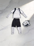 Boys 4Pcs Costume Set with Mask & Backpack for Halloween & Stage Performance