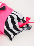 Girls Pink Pirate Costume Dress with Hat for Halloween Cosplay Party