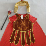 Girls Vintage Warrior Costume Set for Halloween & Carnival Party