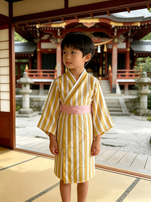 Boys Striped Kimono Costume for Halloween, Carnival & Masquerade
