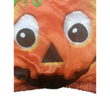 Kids pumpkin costume set includes sleeveless top, trousers and matching hat. Cute cartoon pumpkin design, perfect for Halloween trick-or-treat, themed parties and school dress-up activities.