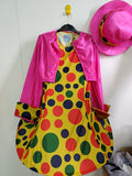 Girls 3-Piece Clown Outfit Matching polka dot design, suitable for parties and various performances.