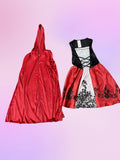 Kids Little Red Riding Hood Costume Set with Cape