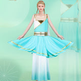 Girls Light Blue Slip Dress with Headband for Goddess Halloween Performance
