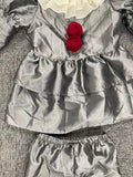 Girls Grey Clown Costume Set for Halloween & Carnival Party