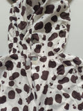 Girls Cow Costume Dress, Plush Hooded Top & Tulle Skirt for Halloween
