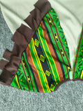 Girls Native American Style Tribal Print Fringed Costume Dress