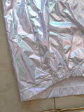 Girls' Outfit: 1pc Top, 1pc Camisole And 1pc Skirt, White Base with Golden Accents, Iridescent Fabric with Shimmering Reflective Effect Under Stage Lights, Enhancing Visibility for Performances, Girls' Halloween And Festive Party Costume