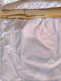 Girls' Outfit: 1pc Top, 1pc Camisole And 1pc Skirt, White Base with Golden Accents, Iridescent Fabric with Shimmering Reflective Effect Under Stage Lights, Enhancing Visibility for Performances, Girls' Halloween And Festive Party Costume