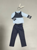 Boys Bunny Police Costume Set with Ears Headband for Holiday Shows