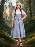 Girls Fairy Tale Blue Gingham Dirndl Costume Dress Set