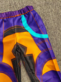 Girls adventure costume set includes floral print cami crop top and color block long pants. Unique spliced design, perfect for Halloween, themed party, cosplay and kids imaginative role-play activities.
