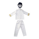 Boys Navy Style Outfit Classic white design, neat cut, perfect for various performances.
