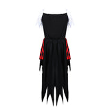 Girls Pirate Costume Set with Irregular Cut Dress & Pirate Hat