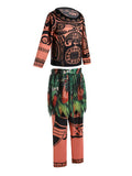 Kids Polynesian Tribal Printed Costume 3-Piece Set