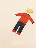 Girls' Printed Costume Set: 1 crew neck jumpsuit with sharp bright prints plus a matching hood. Made of soft comfortable fabric with simple stylish design, ideal girls role-play outfit for Halloween and various carnival parties.