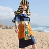 Boys Costume Set with Hat, Wristbands, Top & Belt for Halloween Carnival