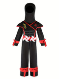 Kids Deluxe Ninja Costume with Shuriken Belt and Hood