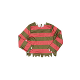 Boys 2Pcs Striped Top & Hat Set, Sawtooth Hem for Halloween & Stage Show
