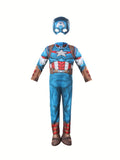 Boys Muscle Padded Jumpsuit Realistic 3D print, free headgear, ideal for festival dress-up.