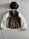 Boys Color Block Costume Set with Hat for Halloween & Carnival