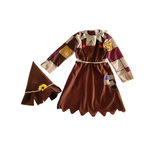 Girls Scarecrow Dress Set for Halloween & Carnival Party