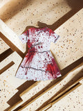 Girls Blood Splatter Print Dress for Halloween & Carnival