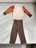 Boys Vintage 3-Piece Formal Suit with Printed Vest