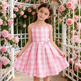 Girls Pink Plaid Cami Dress for Halloween Carnival Party