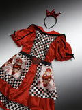 Kids Queen of Hearts Alice in Wonderland Themed Costume Set