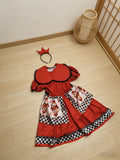 Kids Queen of Hearts Alice in Wonderland Themed Costume Set