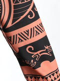 Kids Polynesian Tribal Printed Costume 3-Piece Set