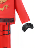 Kids Red Ninjago Kai Costume Set with Mask and Gloves