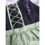 Girls Faux Two-Piece Maid Dress for Oktoberfest & Halloween Party