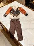 Boys Vintage 3-Piece Formal Suit with Printed Vest