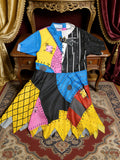 Girls Nightmare Before Christmas Patchwork Halloween Dress Costume