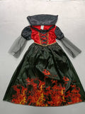 Girls Witch Long Dress for Halloween, Christmas & Carnival Party