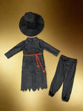 Boys 4-Piece Devil Costume Set with Waist Belt for Halloween & Christmas