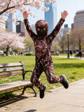 Boys Tree Pattern Jumpsuit & Hood Costume Set for Halloween Carnival