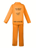 Orange Prison Inmate 3-Piece Costume Set