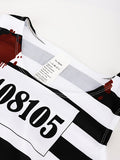 Girls Blood Stripe Prisoner Costume Dress Set