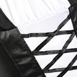 Girls Pirate Costume Set with Irregular Cut Dress & Pirate Hat