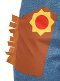 Boys western cowboy costume set includes plaid long sleeve shirt, cow print vest, denim pants, bandana and cowboy hat. Classic wild west styling, ideal for Halloween, themed birthday parties and kids storybook role-play.