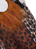 Boys Caveman Leopard Print Costume Set with Bone Belt and Fur Wristbands